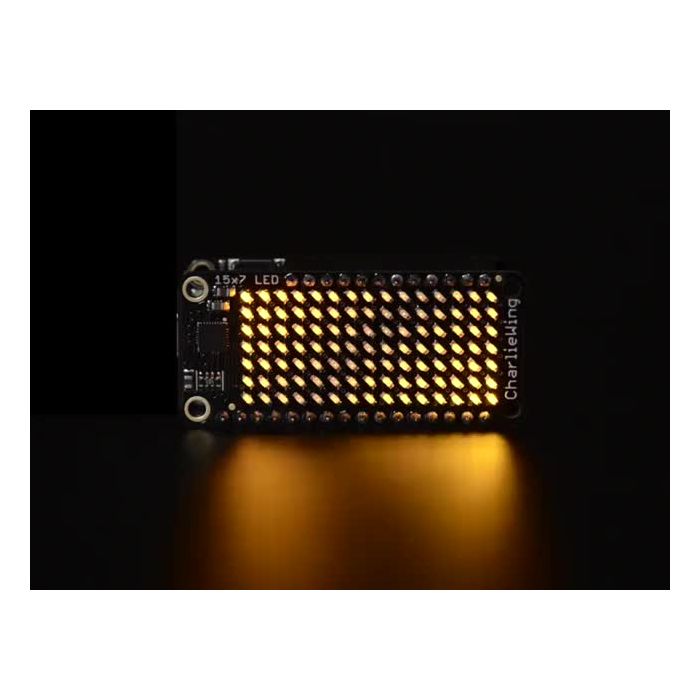 Adafruit 15x7 CharliePlex LED Matrix Display FeatherWing Yellow