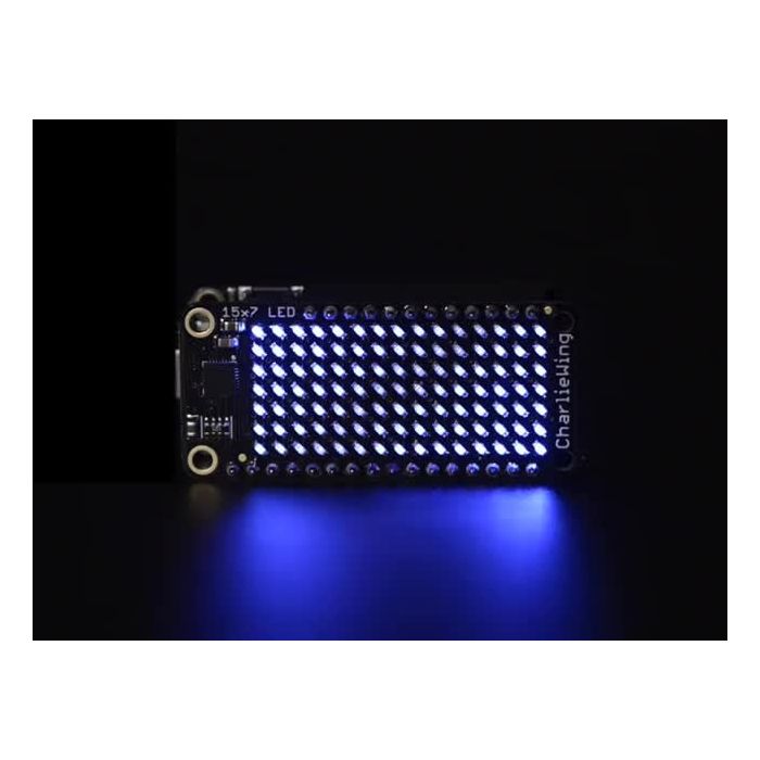 Adafruit 15x7 CharliePlex LED Matrix Display FeatherWing - Blue