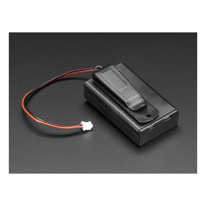 3 x AAA Battery Holder with On/Off Switch, JST, and Belt Clip