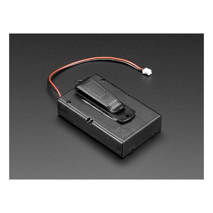3 x AA Battery Holder with On/Off Switch, JST, and Belt Clip