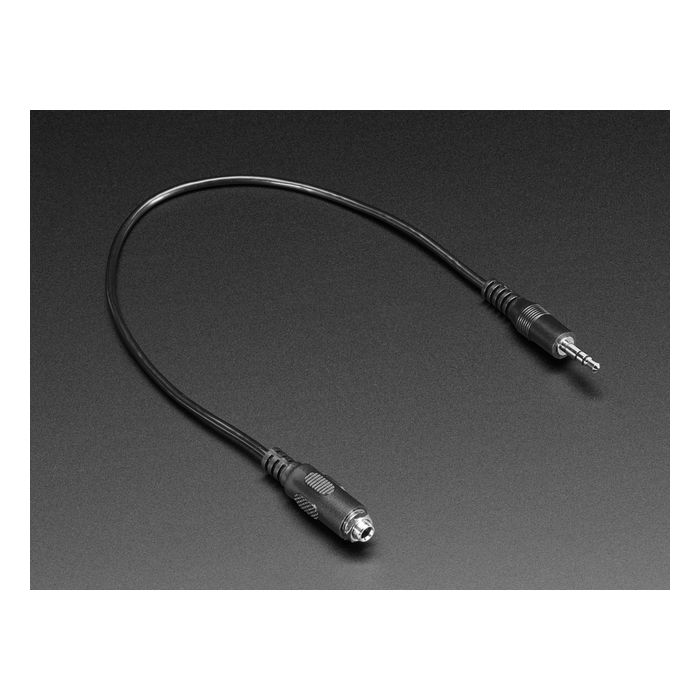 Panel Mount Stereo Audio Extension Cable - 1/8" / 3.5mm