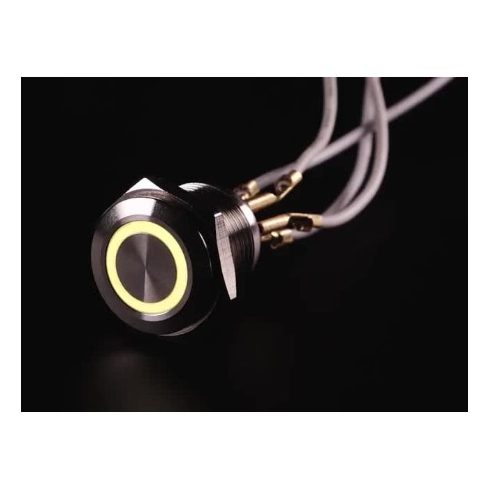 Rugged Metal Pushbutton - 16mm 6V RGB Momentary