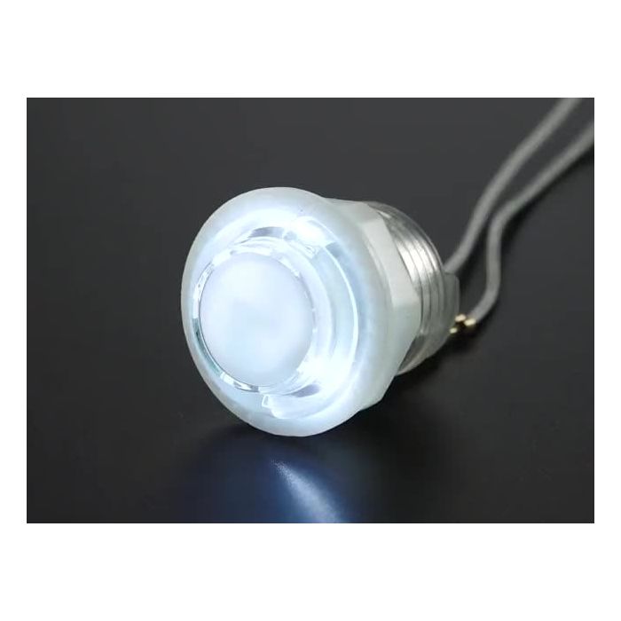 Mini LED Arcade Button - 24mm Translucent Clear