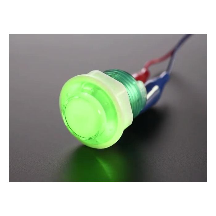 Mini LED Arcade Button - 24mm Green