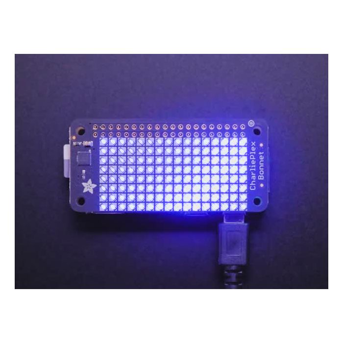 Adafruit CharliePlex LED Matrix Bonnet - 8x16 Blue LEDs