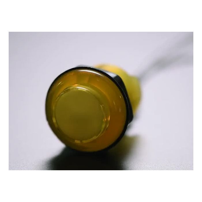 Arcade Button with LED - 30mm Translucent Yellow