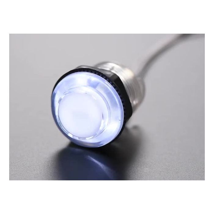 Arcade Button with LED - 30mm Translucent Clear