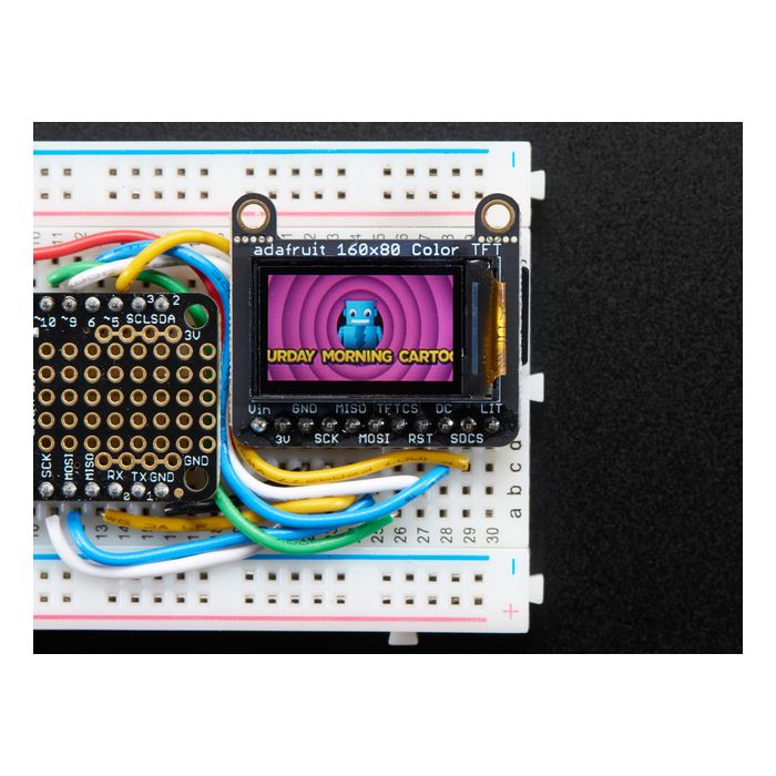 Adafruit 0.96" 160x80 Color TFT Display w/ MicroSD Card Breakout