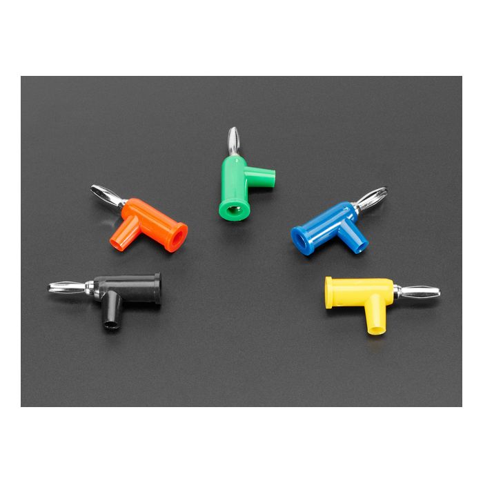 Solder-Free Stackable Banana Plugs 4mm - Pack of 5 Multi-Color