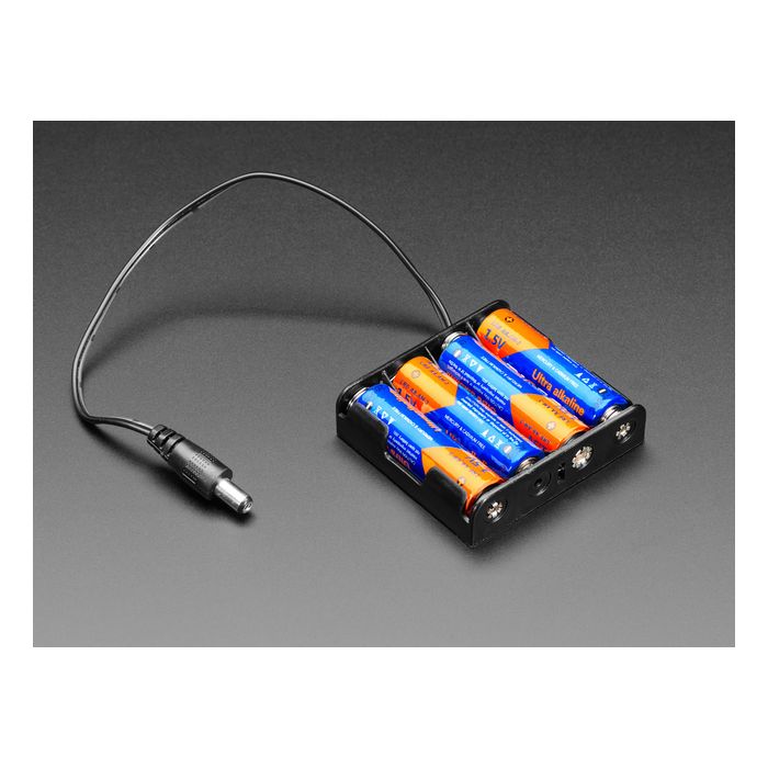 4 x AA Battery Holder with 2.1mm Plug