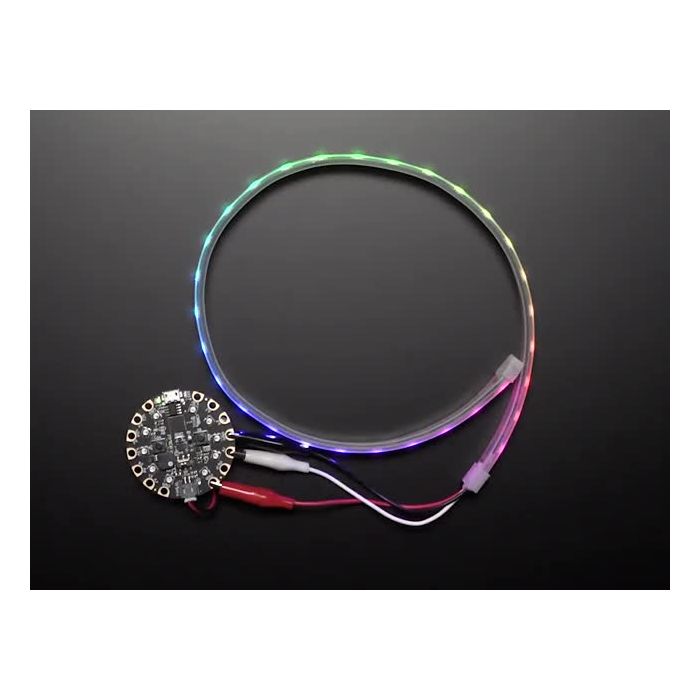Adafruit NeoPixel LED Strip w/ Alligator Clips - 60 LED/m