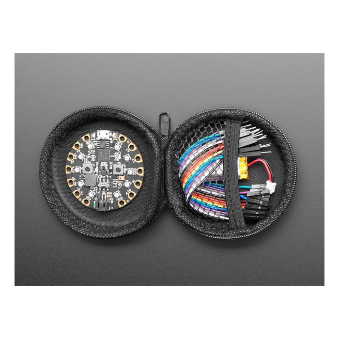 Round Black Zipper Case