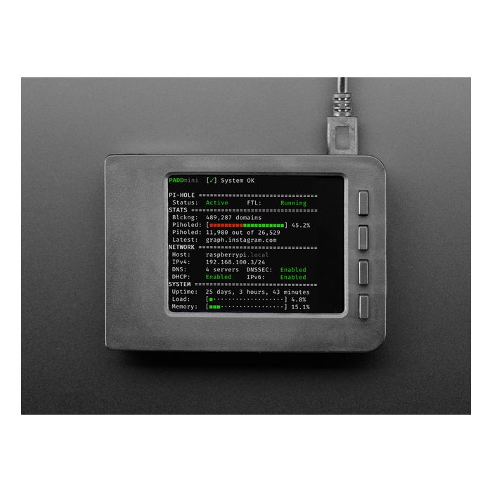 Ad Blocking Kit for Pi-Hole with 2.8" PiTFT - No Soldering!