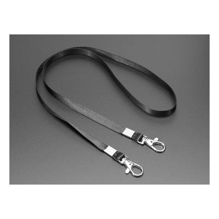 Double-Hook Lanyard in Adafruit Black
