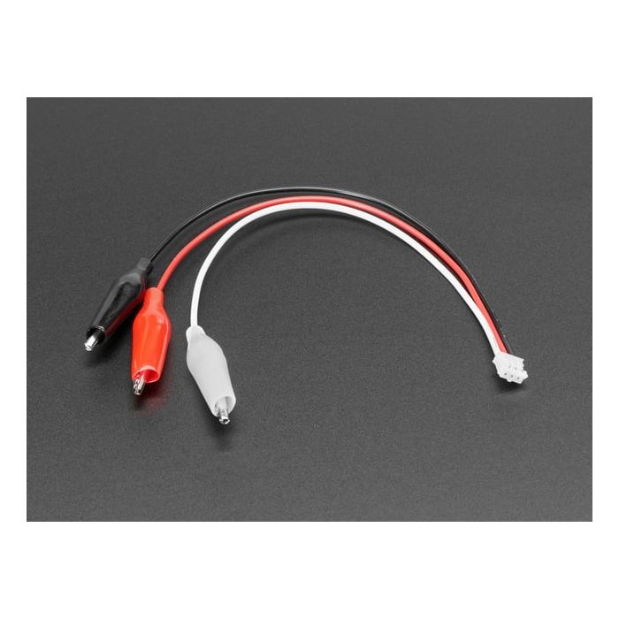 JST PH 2mm 3-pin Plug to Color Coded Alligator Clips Cable