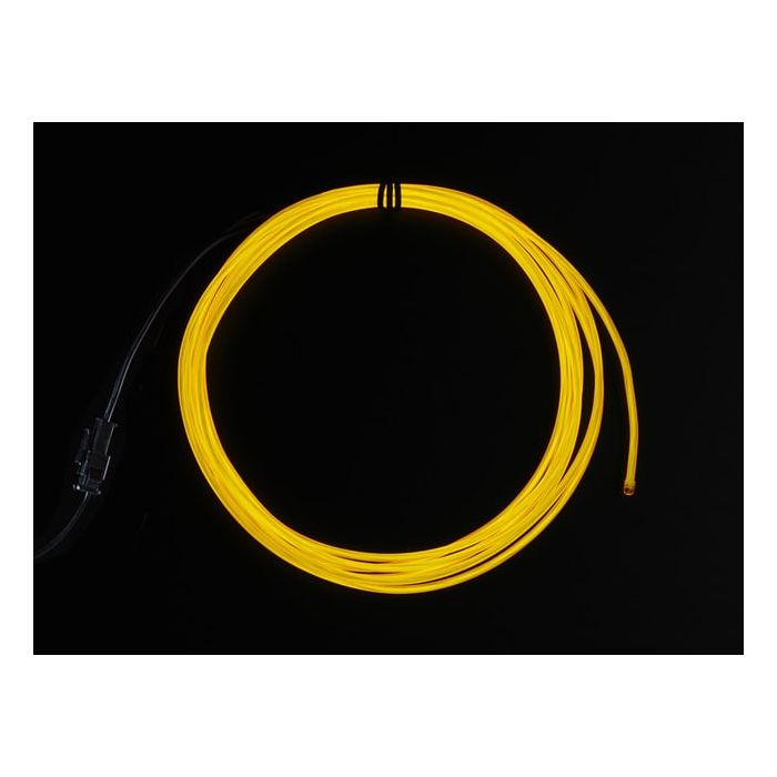 Yellow Electroluminescent (EL) Wire - 2.5 meters