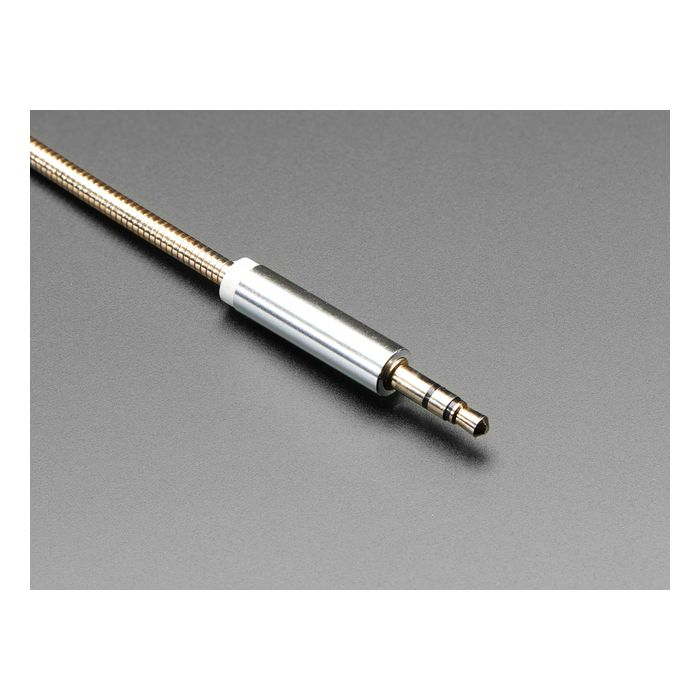 3.5mm Stereo Male/Male Cable - Gold Metal - 1 meter long