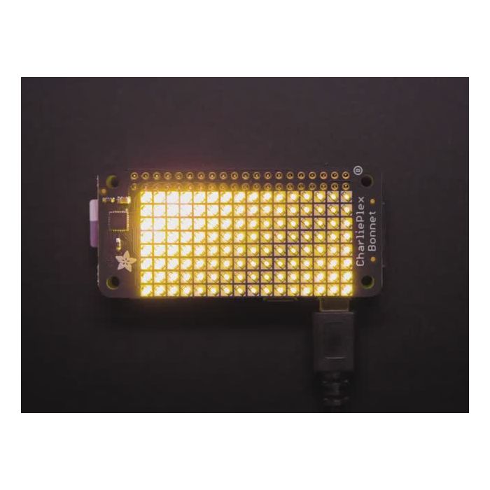 Adafruit CharliePlex LED Matrix Bonnet - 8x16 Warm White LEDs