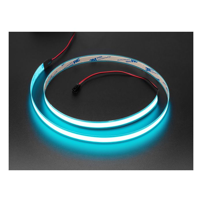 Aqua Electroluminescent (EL) Tape Strip - 100cm w/two connectors