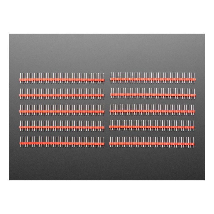Break-away 0.1" 36-pin strip male header - Red - 10 pack