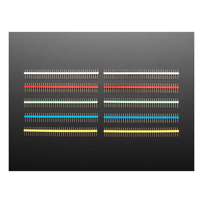 Break-away 0.1" 36-pin strip male header - Rainbow Combo 10 Pack