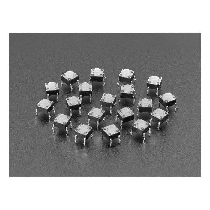 Soft Silicone Top 6mm Push-buttons (20-pack)