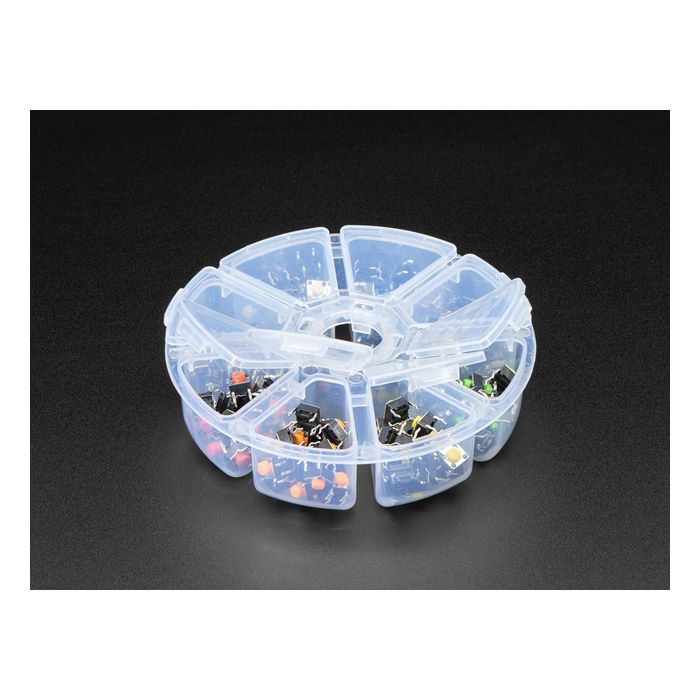 6mm Rainbow Tactile Button Deluxe Party Tray - 160 Pieces