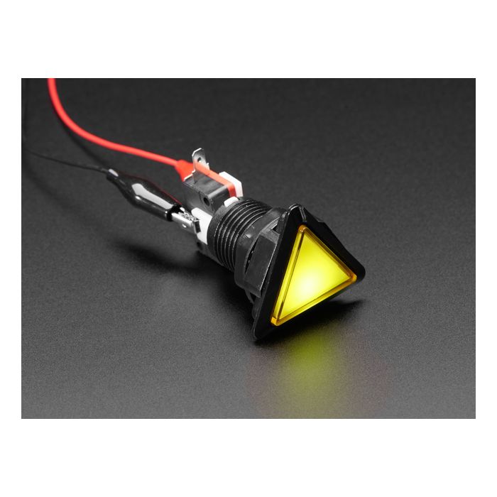 LED Illuminated Triangle Pushbutton A.K.A 1960s Sci-Fi Buttons