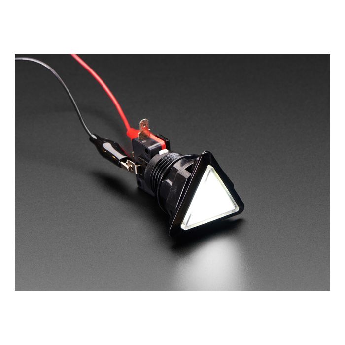 LED Illuminated Triangle Pushbutton A.K.A 1960s Sci-Fi Buttons