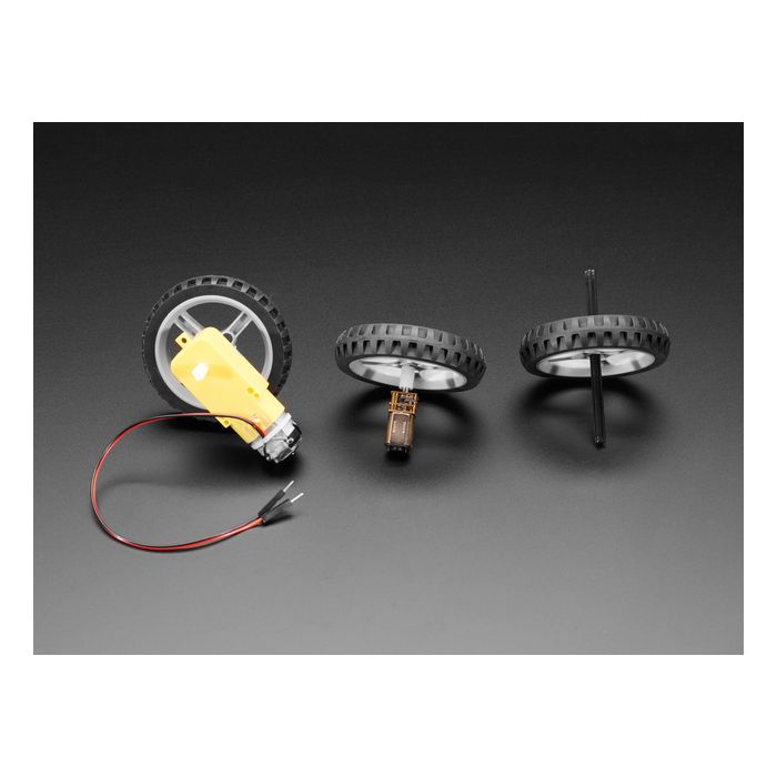 Black Multi-Hub Wheel for TT / Lego or N20 Motor - 65mm Diameter