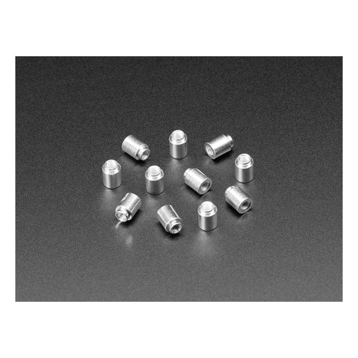 SMT / Solderable Standoff Nuts - M3 x 6mm - 10 pack