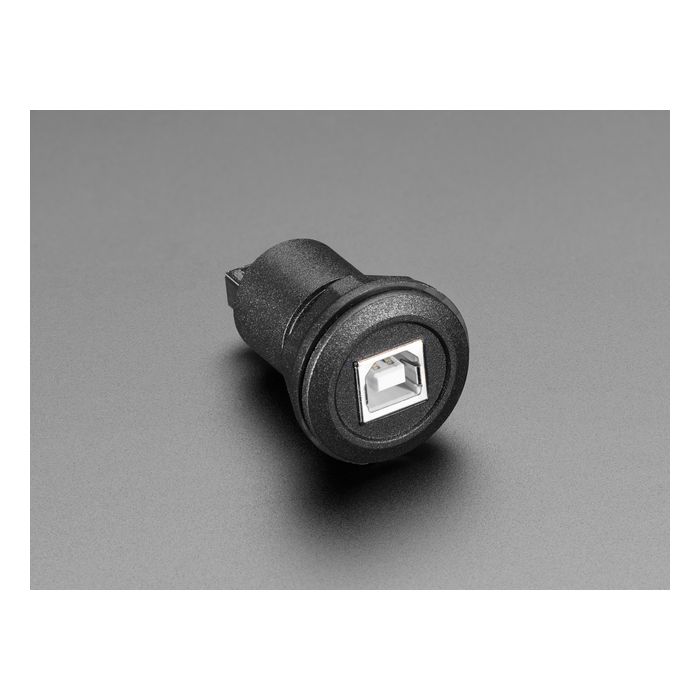 USB B Jack to USB A Jack Round Panel Mount Adapter