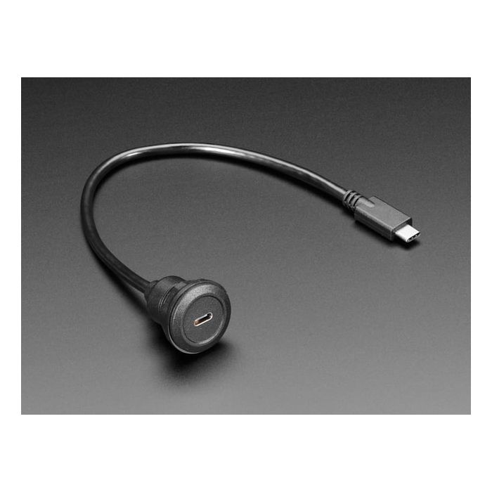 USB C Round Panel Mount Extension Cable