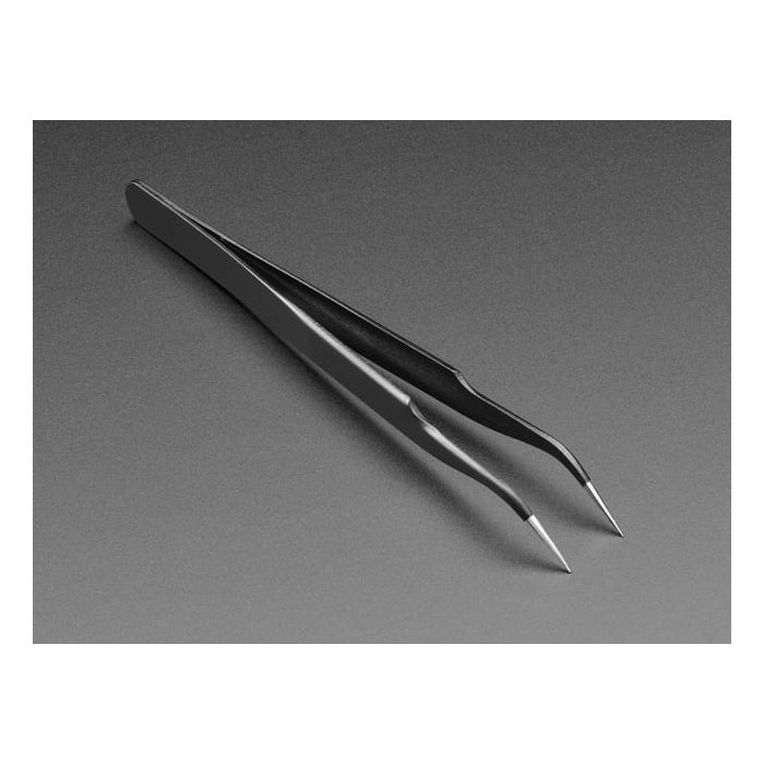 Fine tip curved tweezers - ESD safe