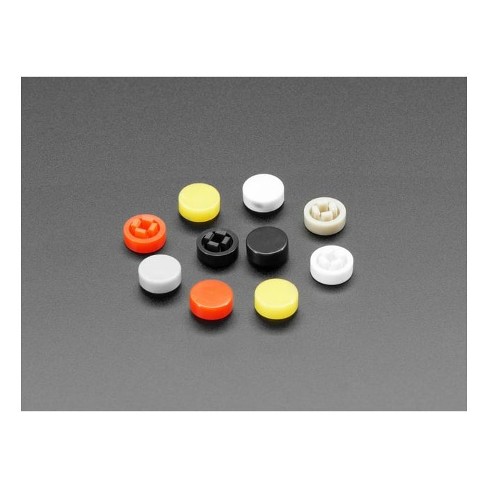 Plastic Button Caps For Square Top (10-pack) - 8mm Diameter