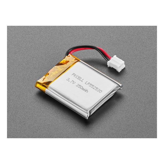 Lithium Ion Polymer Battery with Short Cable - 3.7V 350mAh