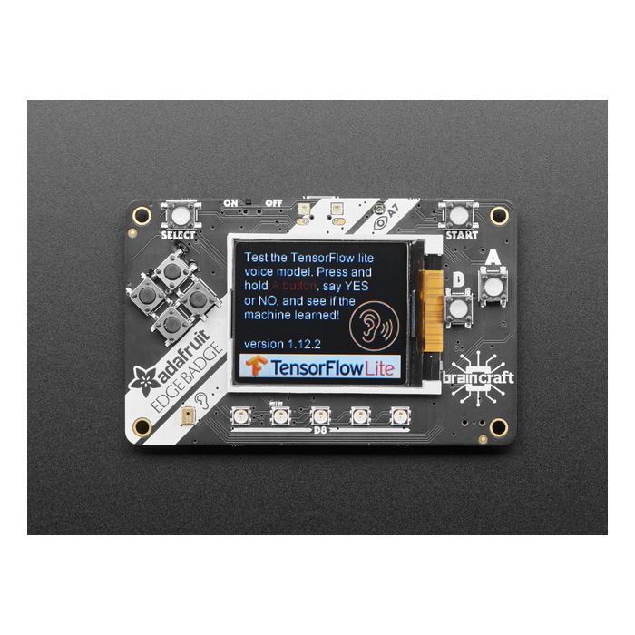 Adafruit EdgeBadge - TensorFlow Lite for Microcontrollers