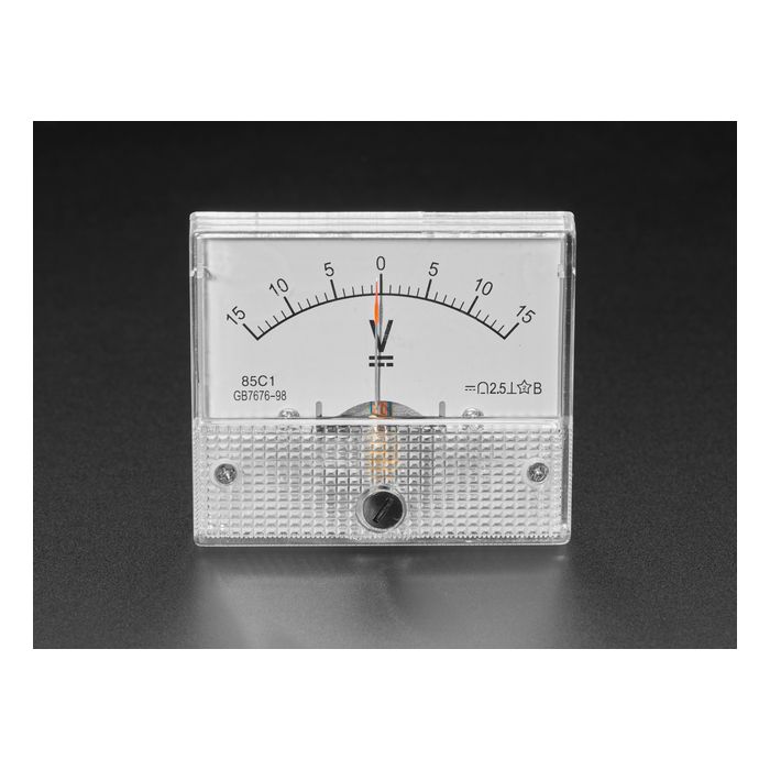 Small -15 to +15V DC Analog Panel Meter