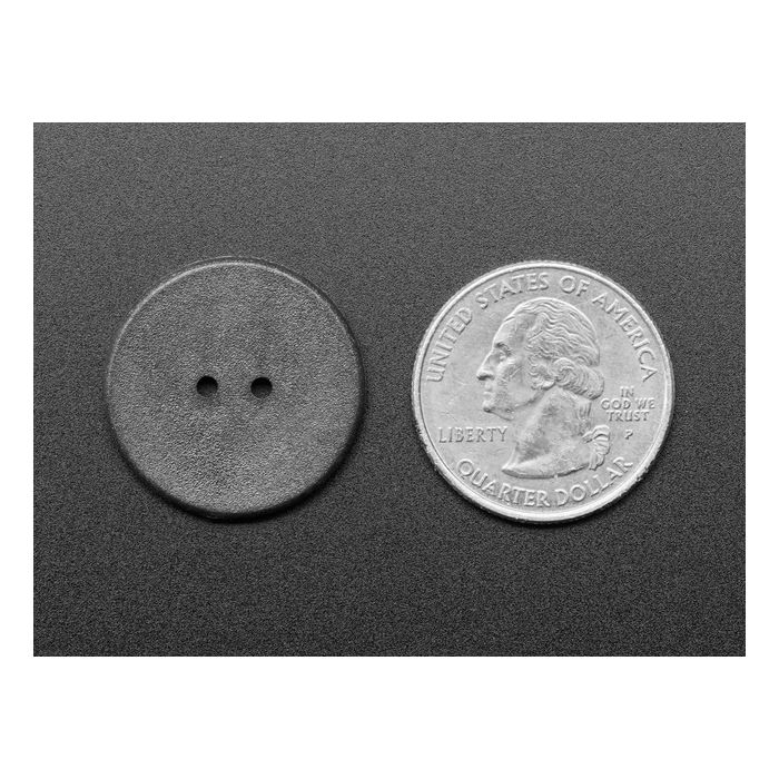 13.56MHz RFID/NFC Black Sewable Button - NTAG213