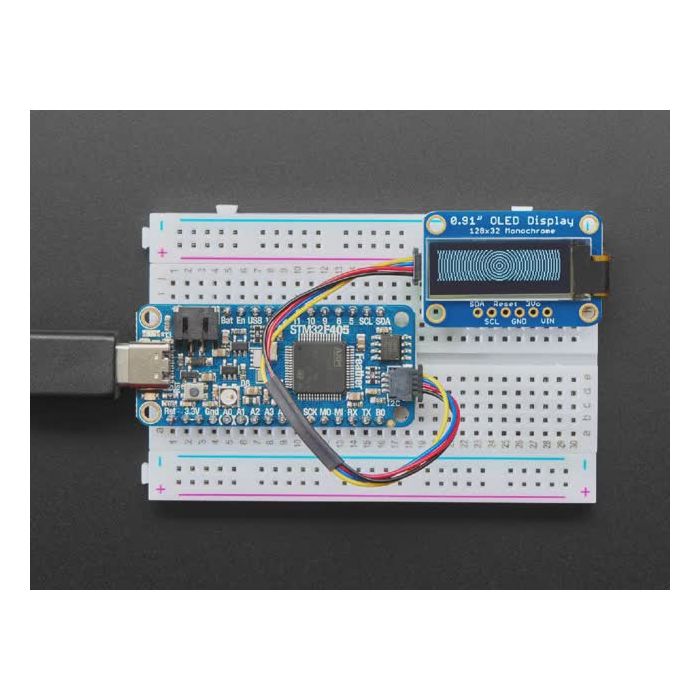 Monochrome 0.91" 128x32 I2C OLED Display - STEMMA QT / Qwiic