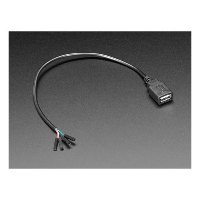 USB Type A Jack Breakout Cable with Premium Female Jumpers