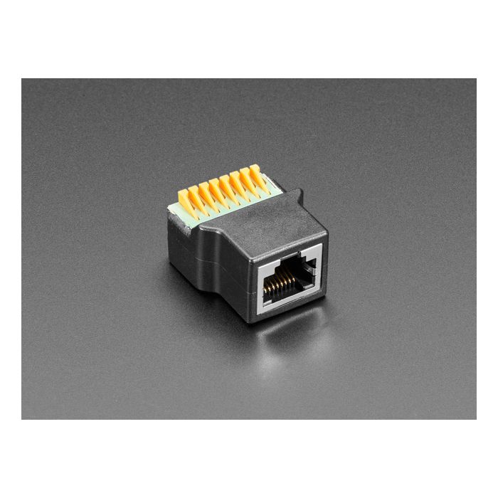 RJ-45 Ethernet Female Socket to Terminal Spring Block Adapter