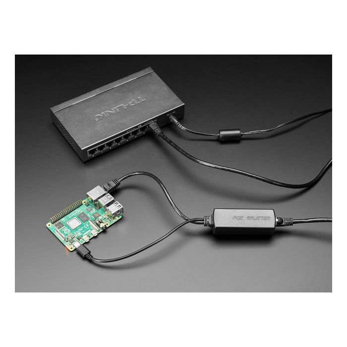PoE Splitter with USB Type C - 5V 2A - 100 MB Ethernet