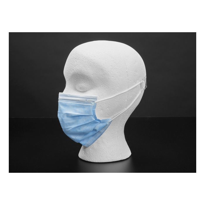 Standard Adult Disposable Masks - Blue Surgical-Style - 50 pk