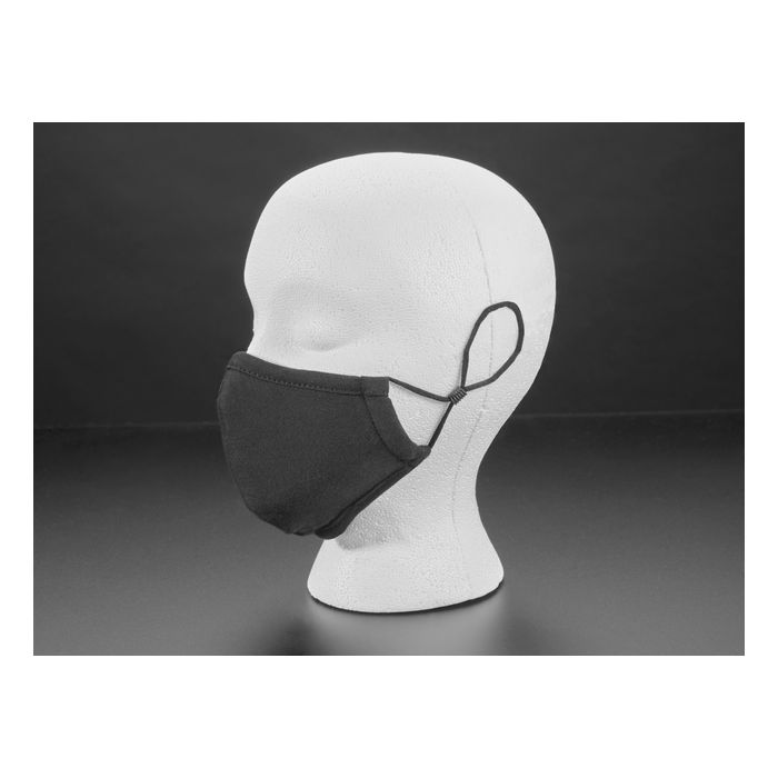 Adjustable Fabric Face Mask in Adafruit Black