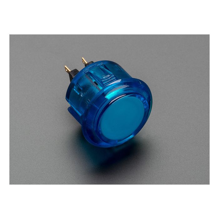 Arcade Button - 30mm Translucent Blue