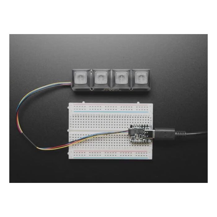 NeoKey 1x4 QT I2C - Four Mechanical Key Switches with NeoPixels