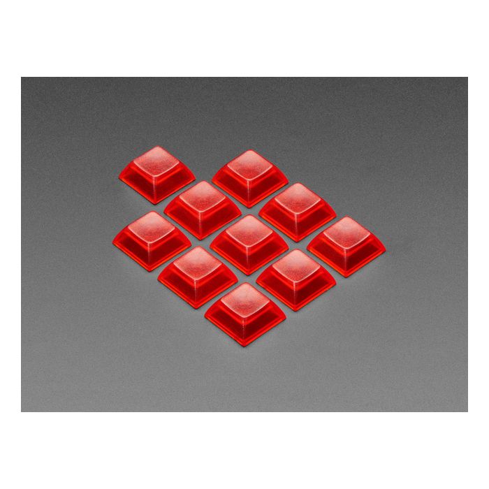 Translucent Red DSA Keycaps for MX Compatible Switches - 10 pack