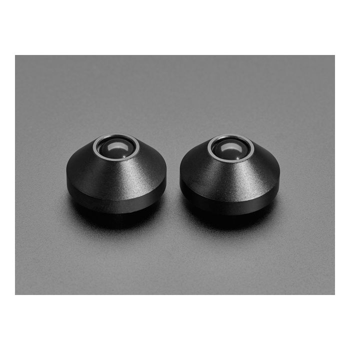 Black Anodized Aluminum Bumper Feet - Pack of 2