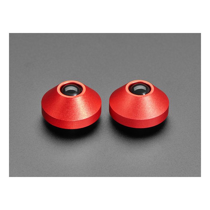 Red Anodized Aluminum Bumper Feet - Pack of 2